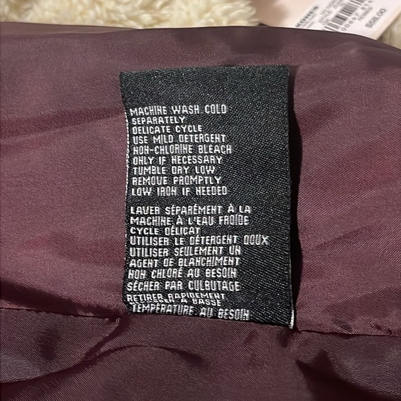 Jones NY Burgundy Knit Double Breasted Peacoat Size M - Picture 5 of 7